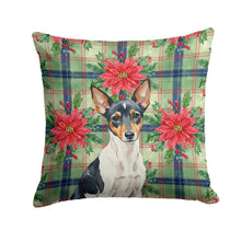 Load image into Gallery viewer, Toy Fox Terrier Christmas PoinsettIas Throw Pillow