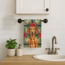 Load image into Gallery viewer, Vizsla Christmas PoinsettIas Kitchen Towel