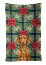 Load image into Gallery viewer, Vizsla Christmas PoinsettIas Kitchen Towel