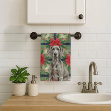 Load image into Gallery viewer, Weimaraner Christmas PoinsettIas Kitchen Towel