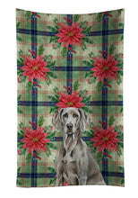Load image into Gallery viewer, Weimaraner Christmas PoinsettIas Kitchen Towel