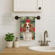 Load image into Gallery viewer, Welsh Springer Spaniel Christmas PoinsettIas Kitchen Towel