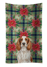 Load image into Gallery viewer, Welsh Springer Spaniel Christmas PoinsettIas Kitchen Towel