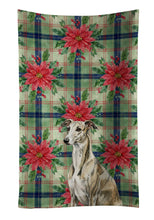 Load image into Gallery viewer, Brindle Whippet Christmas PoinsettIas Kitchen Towel