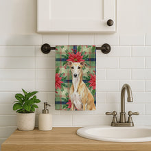 Load image into Gallery viewer, Fawn Whippet Christmas PoinsettIas Kitchen Towel