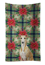 Load image into Gallery viewer, Fawn Whippet Christmas PoinsettIas Kitchen Towel