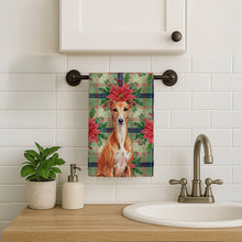 Load image into Gallery viewer, Red Whippet Christmas PoinsettIas Kitchen Towel