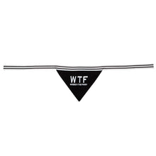 Load image into Gallery viewer, WTF - Where's The Food? Pet Bandana in Black | Cotton Pet Accessory | 9" x 6"