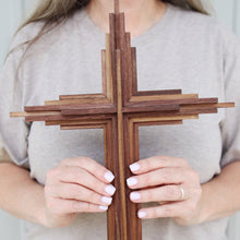 Load image into Gallery viewer, Walnut Layered Cross