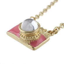 Load image into Gallery viewer, Wanderlust Camera Necklace in Pink and Gold