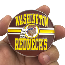 Load image into Gallery viewer, DL8-01 Washington Rednecks WE ONLY KNEEL FOR JESUS Challenge Coin