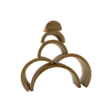 Load image into Gallery viewer, **Pre-order (Ships in 2-3 Weeks)**6 Pcs Small Rainbow Stacking Blocks in Natural Color