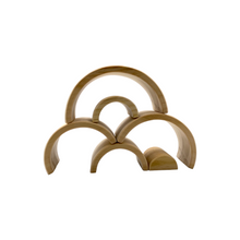 Load image into Gallery viewer, **Pre-order (Ships in 2-3 Weeks)**6 Pcs Small Rainbow Stacking Blocks in Natural Color