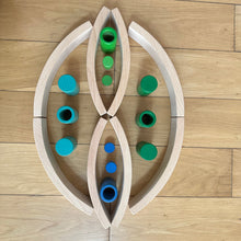Load image into Gallery viewer, **Pre-order (Ships in 2-3 Weeks)**42-Piece Combination Set – 12 Large &amp; 30 Mini Curved Natural Wooden Building Blocks
