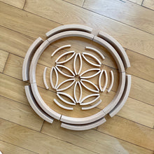 Load image into Gallery viewer, **Pre-order (Ships in 2-3 Weeks)**28 Pcs Mini Curved Natural Wooden Building Blocks with Storage Tray