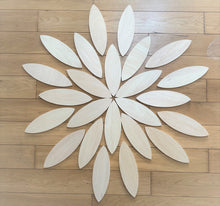 Load image into Gallery viewer, **Pre-order (Ships in 2-3 Weeks)**24 Pcs Natural Wooden Petal Mandala Platforms with Storage Tray
