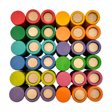 Load image into Gallery viewer, **Pre-order (Ships in 1-2 Weeks)**72 Pcs Rainbow Lola Stack and Sort Play Set