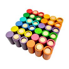 Load image into Gallery viewer, **Pre-order (Ships in 1-2 Weeks)**72 Pcs Rainbow Lola Stack and Sort Play Set