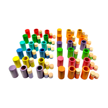 Load image into Gallery viewer, **Pre-order (Ships in 1-2 Weeks)**72 Pcs Rainbow Lola Stack and Sort Play Set