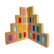 Load image into Gallery viewer, **Pre-order (Ships in 2-3 Weeks)**2 Pcs Wooden Skyline Window Building Set ONLY