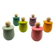 Load image into Gallery viewer, **Pre-order (Ships in 1-2 Weeks)**A set of 6 STAINED Little Thing Wooden Treasure Box in Stained Pastel/Macaron Colors