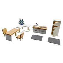 Load image into Gallery viewer, **Pre-order (Ships in 1-2 Weeks)**Wooden Dollhouse Furniture Toy Pretend Play Set