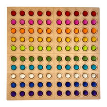 Load image into Gallery viewer, **Pre-order (Ships in 2-3 Weeks)**Hundred Frame Coin Pockets Set with Counting and Alphabet Coins