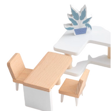Load image into Gallery viewer, **Pre-order (Ships in 1-2 Weeks)**Wooden Dollhouse Furniture Toy Pretend Play Set