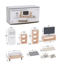 Load image into Gallery viewer, **Pre-order (Ships in 1-2 Weeks)**Wooden Dollhouse Furniture Toy Pretend Play Set