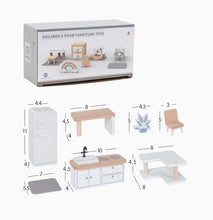 Load image into Gallery viewer, **Pre-order (Ships in 1-2 Weeks)**Wooden Dollhouse Furniture Toy Pretend Play Set
