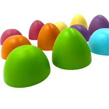 Load image into Gallery viewer, 6 Pcs STAINED Magnetic Wooden Eggs in Pastel/Macaron Colors
