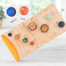 Load image into Gallery viewer, **Pre-order (Ships in 3-4 Weeks)**Wooden Solar System with 8 Planets — 3D Model Puzzle Set