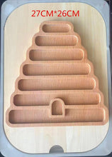 Load image into Gallery viewer, **Pre-order (Ships in 3-4 Weeks)**Beechwood Sensory Sorting Tray