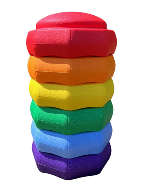 **Pre-order (Ships in 3-4 Weeks)**6 Pieces Rainbow Stepping Stones Set