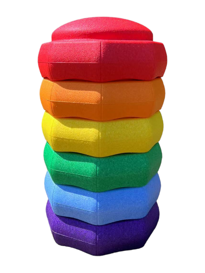 **Pre-order (Ships in 3-4 Weeks)**6 Pieces Rainbow Stepping Stones Set
