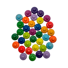 Load image into Gallery viewer, **Pre-order (Ships in 1-2 Weeks)**36 Pieces Colored Wooden Mandala Rainbow Loose Parts