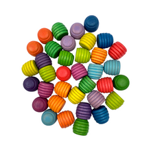 Load image into Gallery viewer, **Pre-order (Ships in 1-2 Weeks)**36 Pieces Colored Wooden Mandala Rainbow Loose Parts