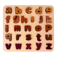Load image into Gallery viewer, Natural Wooden Alphabet Letters and Numbers Puzzle