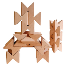 Load image into Gallery viewer, **Pre-order (Ships in 2-3 Weeks)**16 Pcs Natural Wooden Construction Puzzle Toy with Storage Tray