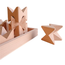 Load image into Gallery viewer, **Pre-order (Ships in 2-3 Weeks)**16 Pcs Natural Wooden Construction Puzzle Toy with Storage Tray