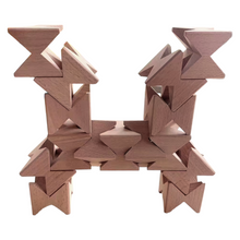 Load image into Gallery viewer, **Pre-order (Ships in 2-3 Weeks)**16 Pcs Natural Wooden Construction Puzzle Toy with Storage Tray