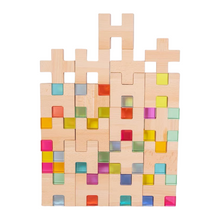 Load image into Gallery viewer, **Pre-order (Ships in 2-3 Weeks)**20-Piece Wooden “H” and “+” Shape Block Set with Storage Tray