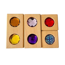 Load image into Gallery viewer, **Pre-order (Ships in 2-3 Weeks)**4 Pcs Cube and Cuboid Gemmed Stacking Blocks Set