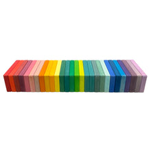 Load image into Gallery viewer, **Pre-order (Ships in 1-2 Weeks)**28 Pcs STAINED Wooden Rainbow Building Slats