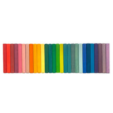 Load image into Gallery viewer, **Pre-order (Ships in 1-2 Weeks)**28 Pcs STAINED Wooden Rainbow Building Slats