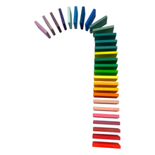 Load image into Gallery viewer, **Pre-order (Ships in 1-2 Weeks)**28 Pcs STAINED Wooden Rainbow Building Slats