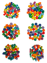 Load image into Gallery viewer, **Pre-order (Ships in 1-2 Weeks)**36 Pieces Colored Wooden Mandala Rainbow Loose Parts