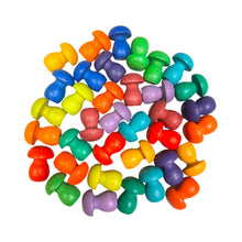 Load image into Gallery viewer, **Pre-order (Ships in 1-2 Weeks)**36 Pieces Colored Wooden Mandala Rainbow Loose Parts