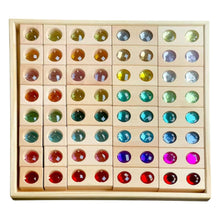 Load image into Gallery viewer, **Pre-order (Ships in 2-3 Weeks)**40 PCS Wooden Gemmed Blocks Set with Storage Tray