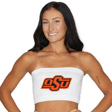 Load image into Gallery viewer, Oklahoma State White Bandeau Top